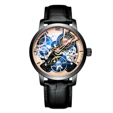 AILANG Original design watch automatic tourbillion wrist watches men montre homme mechanical Leather pilot diver Skeleton 2019