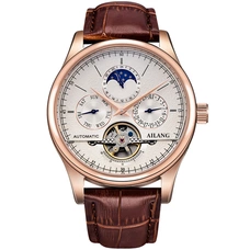 AILANG Brand Men Watches Automatic Mechanical Watch Tourbillion Sport Clock Leather Casual Business Retro Wristwatch Relojes 2019
