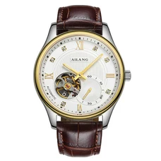 AILANG men's automatic mechanical watch, thin men's watch, gear sport men's watch, fashion watch waterproof, display men 2018