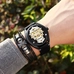 AILANG Top brand diesel watch gear auto men's wrist watch military diver reloj leather belt automatic winding clock bracelet men
