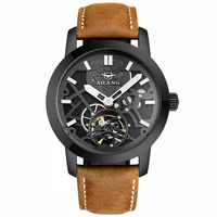 AILANG AI6811L Men's Steampunk Black Skeleton Self-Winding Auto Mechanical Wrist Watch AILANG AI6811L Men's Steampunk Black Skeleton Self-Winding Auto Mechanical Wrist Watch