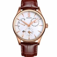 AILANG Men's mechanical watch leather waterproof calendar first luxury men's watches