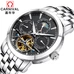 Skeleton Watch CARNIVAL Luxury Men's Watches Top brand Tourbillon Moon chase Automatic Watch Men Calendar Mechanical watches