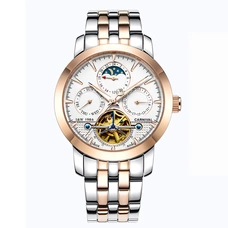 CARNIVAL Fashion Tourbillion Men Watch Top brand Luxury Automatic Watch Men Calendar Week Moon Phase Luminous Mechanical watches