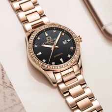Rose gold Women Watches Top brand luxury CARNIVAL Automatic Watch Women Calendar Sapphire Waterproof Luminous Montre femme 2018 Rose gold Women Watches Top brand luxury CARNIVAL Automatic Watch Women Calendar Sapphire Waterproof Luminous Montre femme 2018