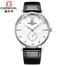 Relogio masculino CARNIVAL Fashion Ultrathin Quartz Watch with Japan quartz movement, Small second dial, Leather band Men watch Relogio masculino CARNIVAL Fashion Ultrathin Quartz Watch with Japan quartz movement, Small second dial, Leather band Men watch