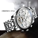 Skeleton Watch CARNIVAL Fashion Tourbillon Automatic Watch men Complete calendar Week HD Luminous Full steel Mechanical watches