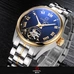 Original CARNIVAL Fashion Automatic Watches Top brand luxury Hollow Tourbillon Mechanical Watch men Luminous Business male clock