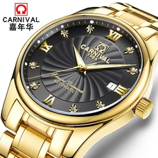 CARNIVAL Luxury Business Men Watch Top brand Automatic Watch Calendar Sapphire Waterproof Luminous Fashion mechanical watches