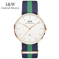 Relogio masculino CARNIVAL Fashion Watch men with Swiss movement Calendar Sapphire Nylon band Waterproof Ultra-thin Quartz watch