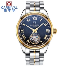 Luxury HD Luminous Watch men CARNIVAL Top brand Tourbillon Automatic Watch Sapphire Waterproof Fashion Casual Mechanical watches
