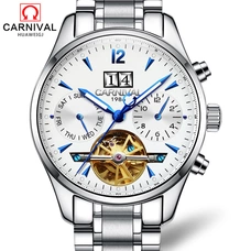 High Quality Mechanical watches CARNIVAL Luxury Business Men Watch Top brand tourbillon Automatic Watch men Luminous kol saati