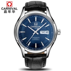 CARNIVAL Luxury Mens Watches Top brand Automatic Watch men Week Calendar Sapphire Waterproof fashion business mechanical watch