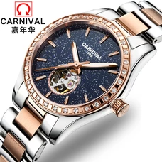 Montre femme 2018 Luxury Mechanical Watches Women Tourbillion CARNIVAL Automatic Watch Women Diamonds Circle Luminous Waterproof Montre femme 2018 Luxury Mechanical Watches Women Tourbillion CARNIVAL Automatic Watch Women Diamonds Circle Luminous Waterproof