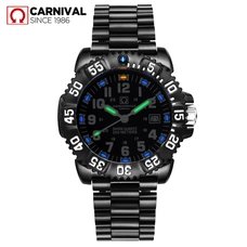 Sport Watch Top Brand Carnival Tritium self luminous Watch Men Diving Mens Watches Quartz Calendar Waterproof Relogio Masculino Sport Watch Top Brand Carnival Tritium self luminous Watch Men Diving Mens Watches Quartz Calendar Waterproof Relogio Masculino