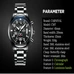 Relogio masculino Top Brand CARNIVAL Fashion Sport watch with Chronograph,Calendar,Sapphire,Waterproof,Luminous Quartz Watch Men