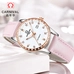 Relogio femenino CARNIVAL High End Automatic Watch Women Calendar Waterproof Sapphire Glass Leather Strap Luminous Women Watches