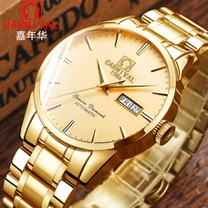 CARNIVAL New Luxury Golden Business Men Watch Top brand Automatic Watch Men Dual Calendar Sapphire Waterproof Mechanical watches