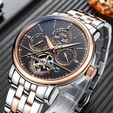 Skeleton watch CARNIVAL Luxury Business Automatic Watch Men with Perpetual Calendar Calendar Week HD Luminous Mechanical Watches Skeleton watch CARNIVAL Luxury Business Automatic Watch Men with Perpetual Calendar Calendar Week HD Luminous Mechanical Watches
