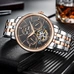 Skeleton watch CARNIVAL Luxury Business Automatic Watch Men with Perpetual Calendar Calendar Week HD Luminous Mechanical Watches
