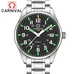 Relogio masculino CARNIVAL Fashion Tritium gas Self Luminous Watch men High end Quartz Wristwatch with Swiss movement Calendar