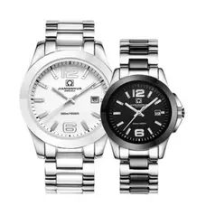 CARNIVAL Fashion Pearl ceramics Couple watch High end automatic Watch Calendar HD Luminous Waterproof Couple watches for lovers