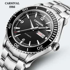 CARNIVAL 2018 High end Sport watch men Professional diving Automatic watch with Original imported MIYOTA Movement 50m waterproof