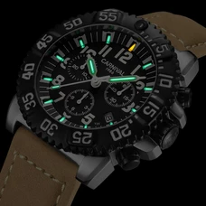 High end Chronograph Sport Watch men CARNIVAL Tritium luminous Quartz Watch Genuine Leather Strap Calendar Relogio masculino