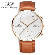 Relogio masculino CARNIVAL Ultra thin Quartz Watch Men Thickness 8 mm Leather Strap 24 hours Sapphire Mirror Luminous Men Watch Relogio masculino CARNIVAL Ultra thin Quartz Watch Men Thickness 8 mm Leather Strap 24 hours Sapphire Mirror Luminous Men Watch