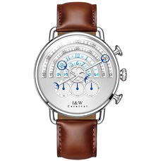 Relogio masculino Fashion Chronograph Watches Top Brand CARNIVAL Unique design Quartz Watch Men Leather band Sapphire Waterproof