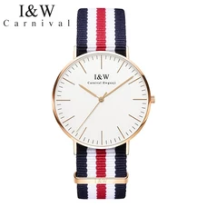 CARNIVAL fashion Women watches High quality quartz watch with imported movement,Sapphire,Nylon band 2018 Simple Relogio feminino