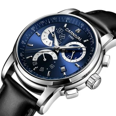 High end Mechanical watch CARNIVAL Luxury Multifunction Automatic watch men Week Month Calendar 24hours Luminous Montre homme