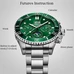 Multifunction Sport Watches men CARNIVAL Big Dial Mechanical Watches Men Calendar Moon phase Luminous Swim Sapphire Montre homme