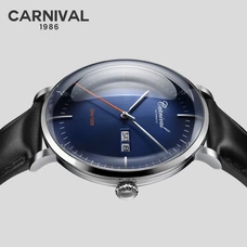 Montre homme CARNIVAL Fashion Mens Automatic Mechanical Watches Top Brand Luxury MIYOTA Movement Leather Band Calendar Sapphire Montre homme CARNIVAL Fashion Mens Automatic Mechanical Watches Top Brand Luxury MIYOTA Movement Leather Band Calendar Sapphire