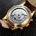 Mens Watch Automatic self-wind Tourbillon Brown Leather Band Date Full Gold Waterproof Watches 40MM Mens Watch Automatic self-wind Tourbillon Brown Leather Band Date Full Gold Waterproof Watches 40MM