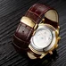 Mens Watch Automatic self-wind Tourbillon Brown Leather Band Date Full Gold Waterproof Watches 40MM Mens Watch Automatic self-wind Tourbillon Brown Leather Band Date Full Gold Waterproof Watches 40MM