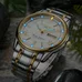 Mens Luminous Tritium Automatic Mechanical Watch Blue Light Stainless Steel Date Analog Watches