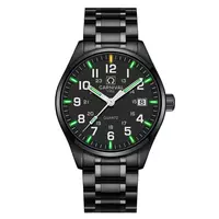 Carnival Men's Luminous Tritium Watch Waterproof Sapphire Glass Black Stainless Steel Quartz Military Watches Carnival Men's Luminous Tritium Watch Waterproof Sapphire Glass Black Stainless Steel Quartz Military Watches