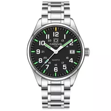 Men's Tritium Watch Green Light Sapphire Glass Stainless Steel Band Analog Quartz Luminous Watches Men's Tritium Watch Green Light Sapphire Glass Stainless Steel Band Analog Quartz Luminous Watches