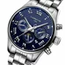 Mens Business Multifunction Moon Phase Dial Steel Watchband Automatic Self-Wind Mechanical Watch Wristwatch - silver bezel blue dial Mens Business Multifunction Moon Phase Dial Steel Watchband Automatic Self-Wind Mechanical Watch Wristwatch - silver bezel blue dial