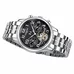 Mens Business Multifunction Holllow-out Dial Steel Watchband Automatic Self-Wind Mechanical Watch Wristwatch - silver bezel black di Mens Business Multifunction Holllow-out Dial Steel Watchband Automatic Self-Wind Mechanical Watch Wristwatch - silver bezel black di