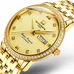 Men Automatic Mechanical Watch Tourbillon Gold Diamond Dial Stainless Steel Band Date Week Watches