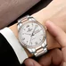 Mens Automatic Watch Rose Gold Stainless Steel Date Sapphire Crystal Mechanical Waterproof Watches
