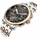 Men Automatic Mechanical Watch Tourbillon Stainless Steel Rose Gold Date Waterproof Analog Watches Men Automatic Mechanical Watch Tourbillon Stainless Steel Rose Gold Date Waterproof Analog Watches