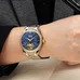 Carnival Men's Watch Automatic Mechanical Tourbillon Stainless Stell Date Blue Dial Diamond Watches