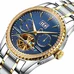 Carnival Men's Watch Automatic Mechanical Tourbillon Stainless Stell Date Blue Dial Diamond Watches Carnival Men's Watch Automatic Mechanical Tourbillon Stainless Stell Date Blue Dial Diamond Watches