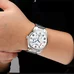 Men Automatic Watch Power Reserve Display White Dial Stainless Steel Mechanical Analog Watches 40MM Men Automatic Watch Power Reserve Display White Dial Stainless Steel Mechanical Analog Watches 40MM