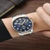 Men Pilot Automatic Mechanical Watch Luminous Dial Sapphire Glass Week Month 24/Hours Watches Blue