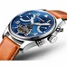 Men Pilot Automatic Mechanical Military Watch Blue Dial Leather Band Day Week Waterproof Watches Men Pilot Automatic Mechanical Military Watch Blue Dial Leather Band Day Week Waterproof Watches