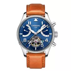 Men Pilot Automatic Mechanical Military Watch Blue Dial Leather Band Day Week Waterproof Watches Men Pilot Automatic Mechanical Military Watch Blue Dial Leather Band Day Week Waterproof Watches
